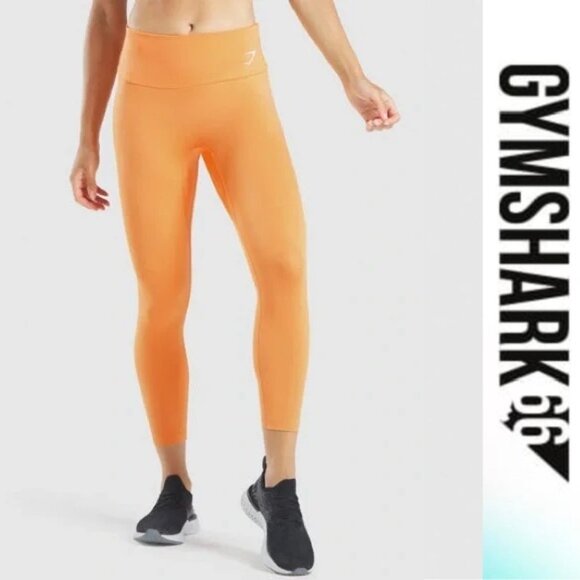 Gymshark | Citrus Orange 7/8 Training Leggings | Size Extra Small - Picture 1 of 10
